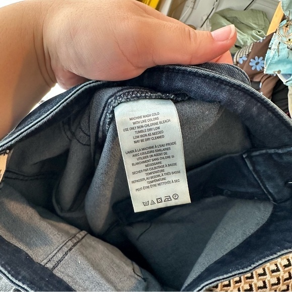 Free People Dark Wash Blue Flare Bell Bottoms Size 24 - Picture 4 of 6